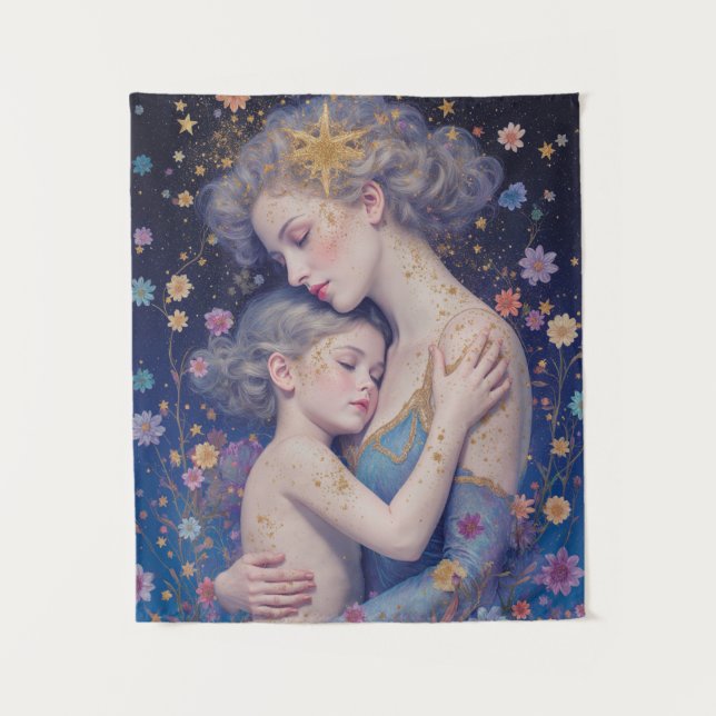 Tapete De Parede Moonlit Mother’s Embrace Tapestry (Frente)