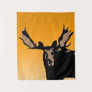 Tapete De Parede Moose no Sunset - Arte original sobre a vida selva