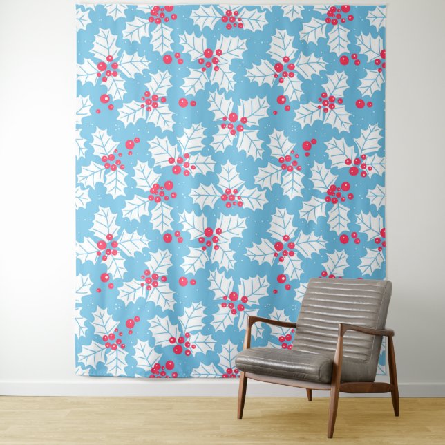 Tapete De Parede Morango Holly em azul (In Situ)