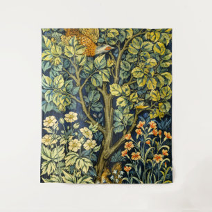 Tapete De Parede Morris Vintage Pheasant squirrel & Flor Patterno