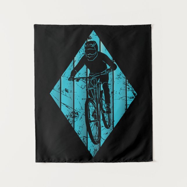 Tapete De Parede Mountain Biker Vintage (Frente)