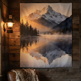 Tapete De Parede Mountain Lake Sunrise Tapestry 