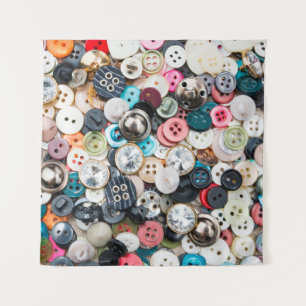 Tapete De Parede Muita coloração de botões de costura de cor dif