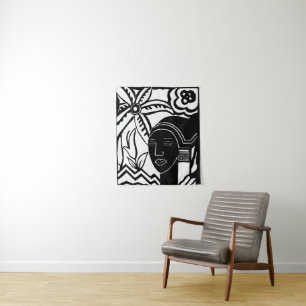 Tapete De Parede mulher africana, abstrato, arte negra