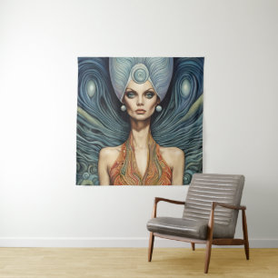 Tapete De Parede Mulher Alien Fantasia