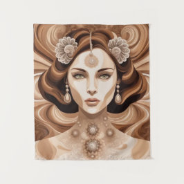 Tapete De Parede mulher antiga da arte mural