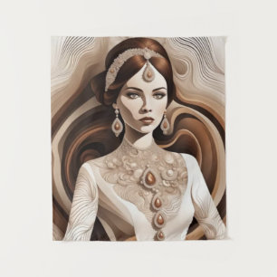 Tapete De Parede mulher antiga da arte mural