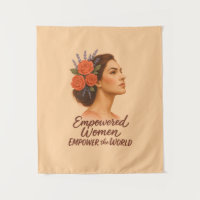 Mulher empoderada com floral