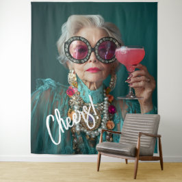 Tapete De Parede Mulher Idosa Glamorosa Bold Luxury Fashion