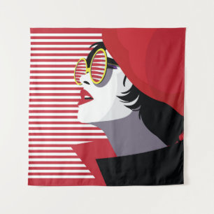Tapete De Parede Mulher moda em estilo pop art.