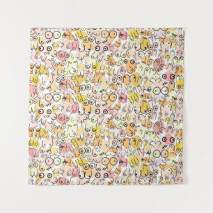 Tapete De Parede mulher pastel amarelo
