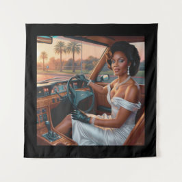 Tapete De Parede Mulheres Elegantes em carros clássicos