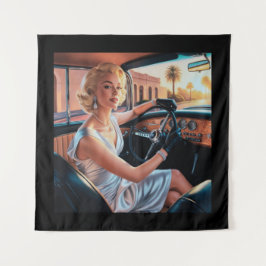 Tapete De Parede Mulheres Elegantes em carros clássicos