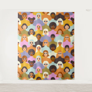 Tapete De Parede Mulheres Retro do Padrão Mundial