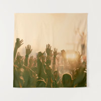 Multidão no concerto - Fotoconcerto retrô, multidã