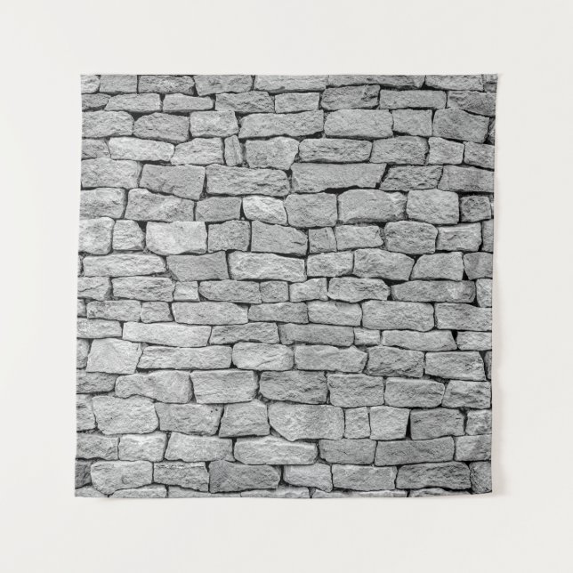 Tapete De Parede Muro de pedra cinza, fundo abstrato. (Frente)