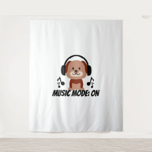 Tapete De Parede Music Mode ON (Modo de música ativado) - Chill Dog