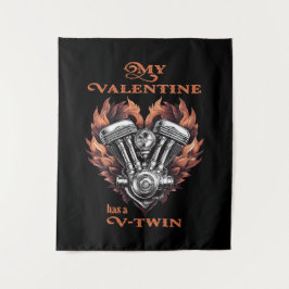 Tapete De Parede My Valentine has a V-Twin, Biker