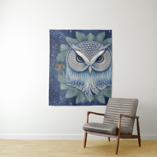 Tapete De Parede Mystical Fantasy Forest Owl