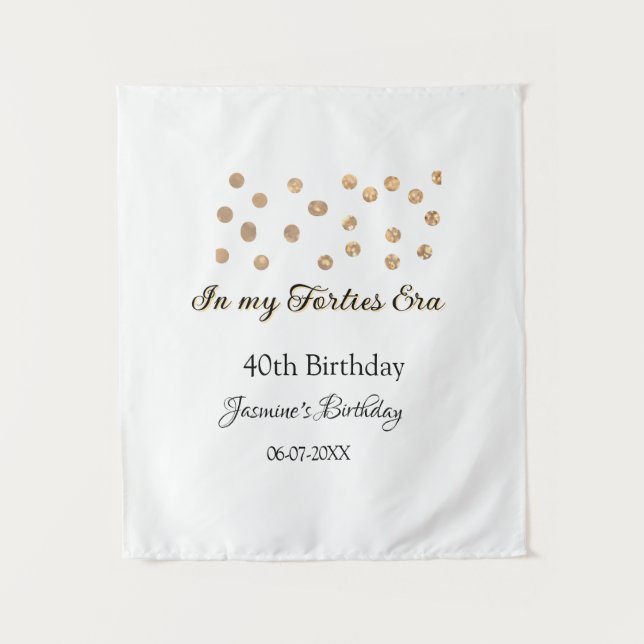 Tapete De Parede Na minha era dos Quarenta pontos áureos feliz aniv (Frente)