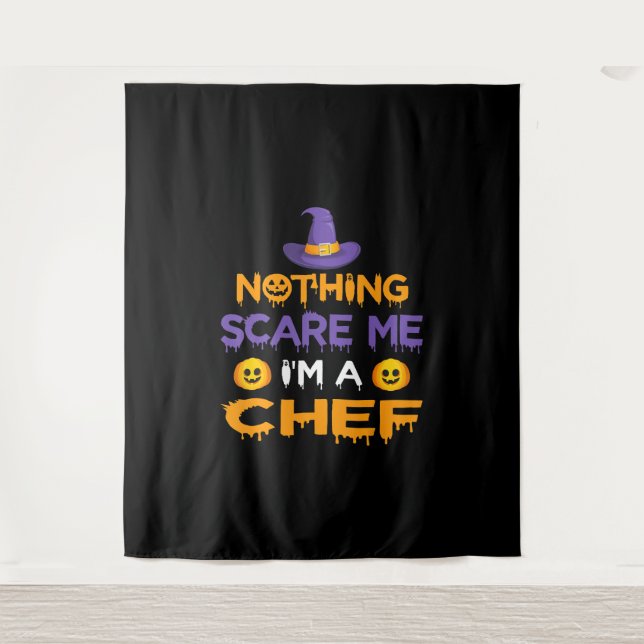 Tapete De Parede Nada me assusta sou chef | Presente de Dia de as B (Frente)