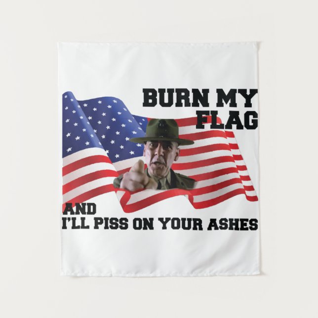 Tapete De Parede Não queime minha bandeira (Frente)