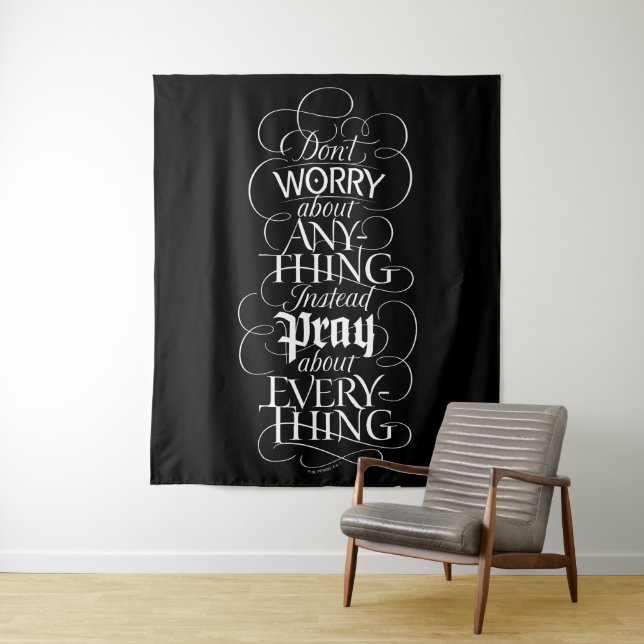 Tapete De Parede Não se preocupe com nada, Christian Calligraphy (In Situ)