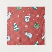 Natal minimalista: Design vermelho sem costura.