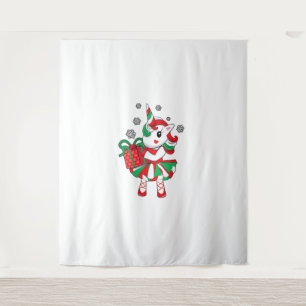 Tapete De Parede Natal Unicorn Diversão Meninas Crianças Floco de N