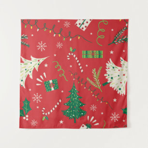 Tapete De Parede Natal vintage: design ornamental.