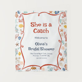 Tapete De Parede Nautical Bridal Shower Welcome Backdrop Tapestry