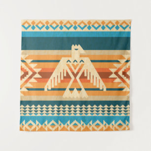 Tapete De Parede Navajo style abstract seamless pattern with eagle