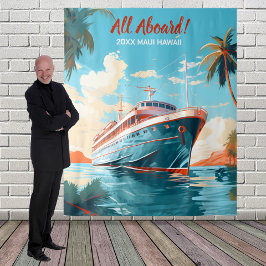 Tapete De Parede Navio de Cruzeiro para Destino Tropical de Fundo