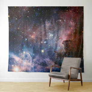 Tapete De Parede Nebulosa Carina Vermelha e Azul do Telescópio Hubb