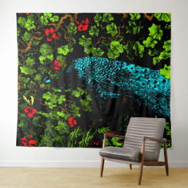 Tapete De Parede Neerlandês Art Nouveau Peacock e Butterfly