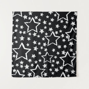 Tapete De Parede Negras, estrelas brancas: granizo urbano.