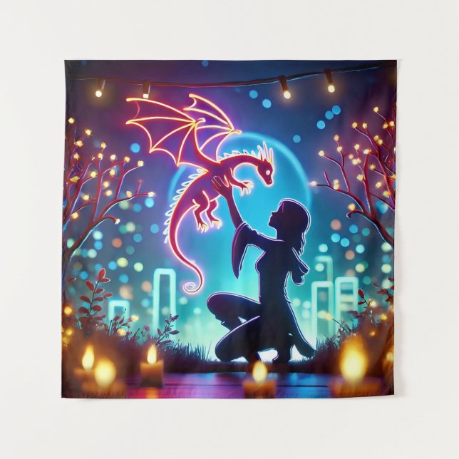 Tapete De Parede  neon dragon trainer (Frente)