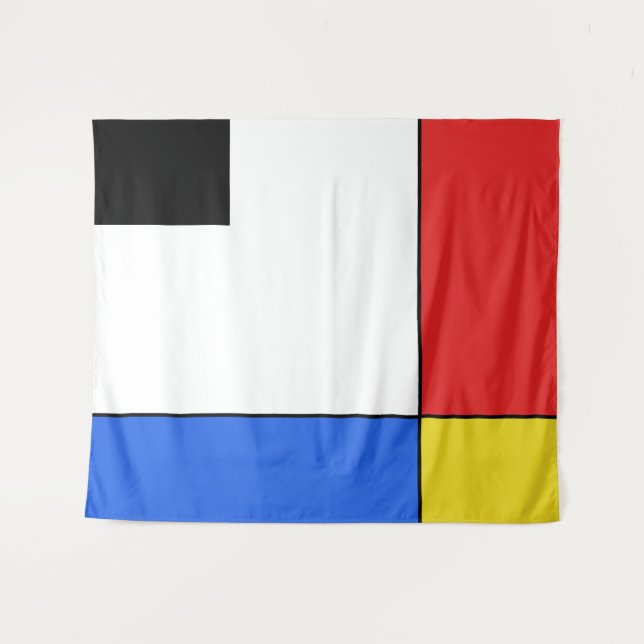 Tapete De Parede Neoplasticismo Mondrial Simples (Frente (Horizontal))