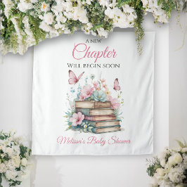 Tapete De Parede New Chapter Pink Girl Storybook Book Baby Shower