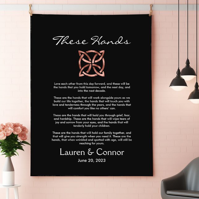 Tapete De Parede Nó Celta Irlandesa Lembrança de Casamento Handfast (Celtic Knot Irish Wedding Keepsake)