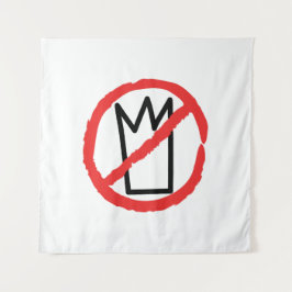 Tapete De Parede No kings demonstration logo design