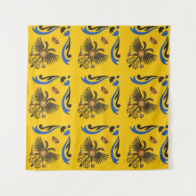 Tapete De Parede Nobile Contrada dell'Aquila Palio di Siena (Águia) (Frente)