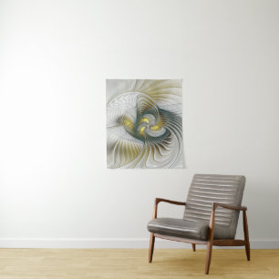 Tapete De Parede Nobre Ouro Teal Abstrato Fantasy Arte Fractal