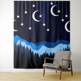 Tapete De Parede Noite com o retrato da lua