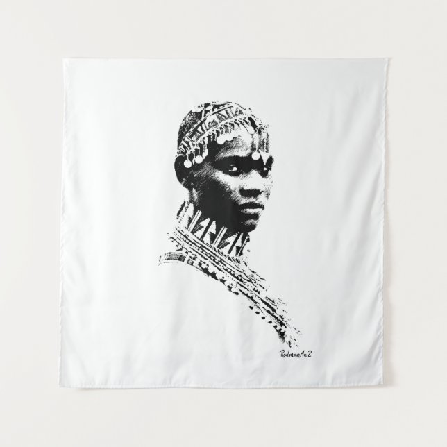 Tapete De Parede Noiva de Casamento Tribal (Frente)