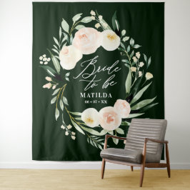 Tapete De Parede Noiva para casar floral em aquarela rosa e verde