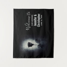 Tapete De Parede Noiva Preta Rosa Gótica Sangrando Macabro Casament