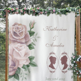 Tapete De Parede Noiva Romântica Lésbica Regência Rosa Arrebatada