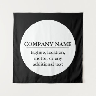 Tapete De Parede Nome da Empresa Slogan Parede Preto Branco Marca