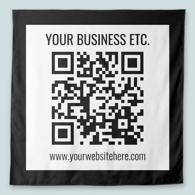 Tapete De Parede Nome da sua empresa & Código QR editável (Criador carregado)
